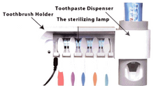 Carica l&#39;immagine nel visualizzatore di Gallery, UV TEETH - Lampada a Raggi UV per Disinfezione Spazzolini da denti, con Dispenser per dentifricio
