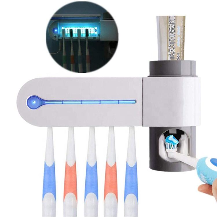UV TEETH - Lampada a Raggi UV per Disinfezione Spazzolini da denti, con Dispenser per dentifricio